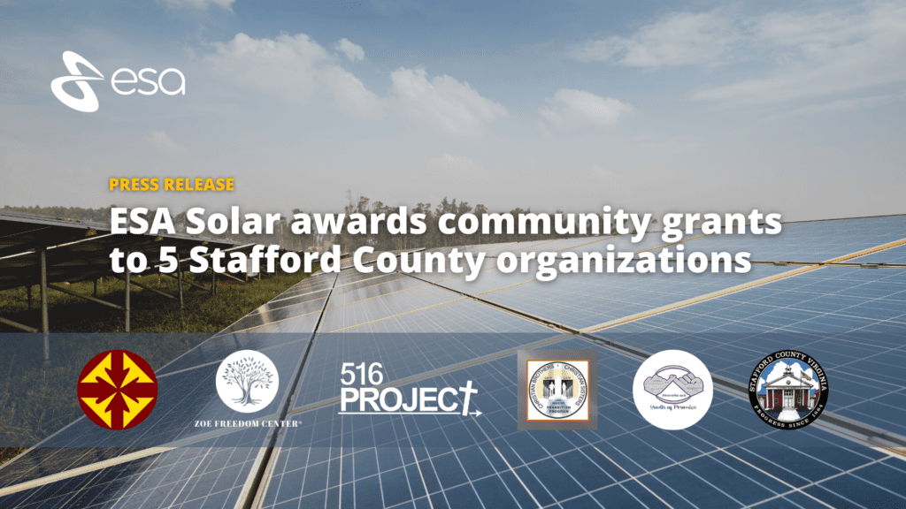 ESA Solar awards community grants to 5 Stafford County organizations